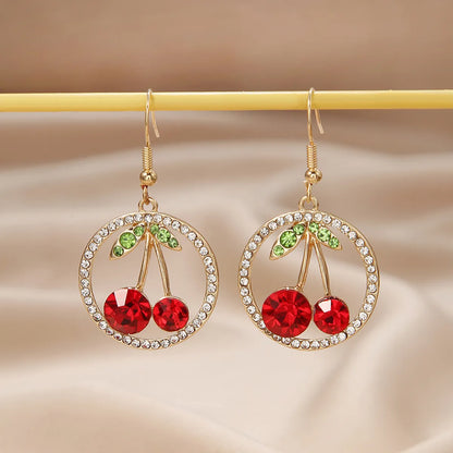 1 Pair Simple Style Cherry Alloy Ear Hook