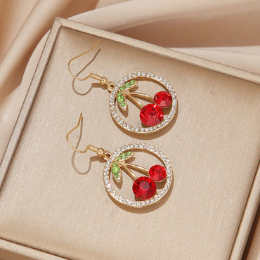 1 Pair Simple Style Cherry Alloy Ear Hook