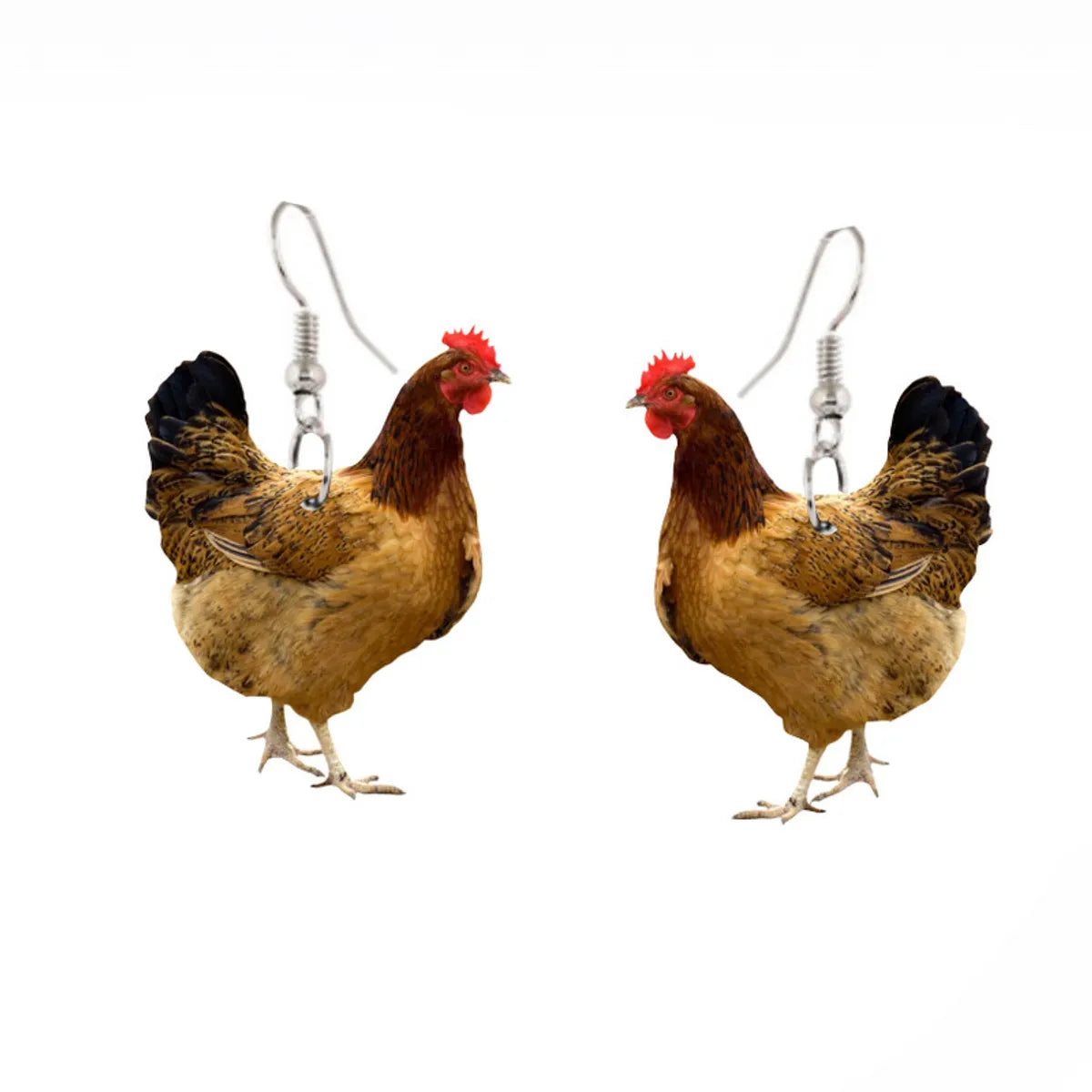 1 Pair Simple Style Chicken Stoving Varnish Arylic Ear Hook