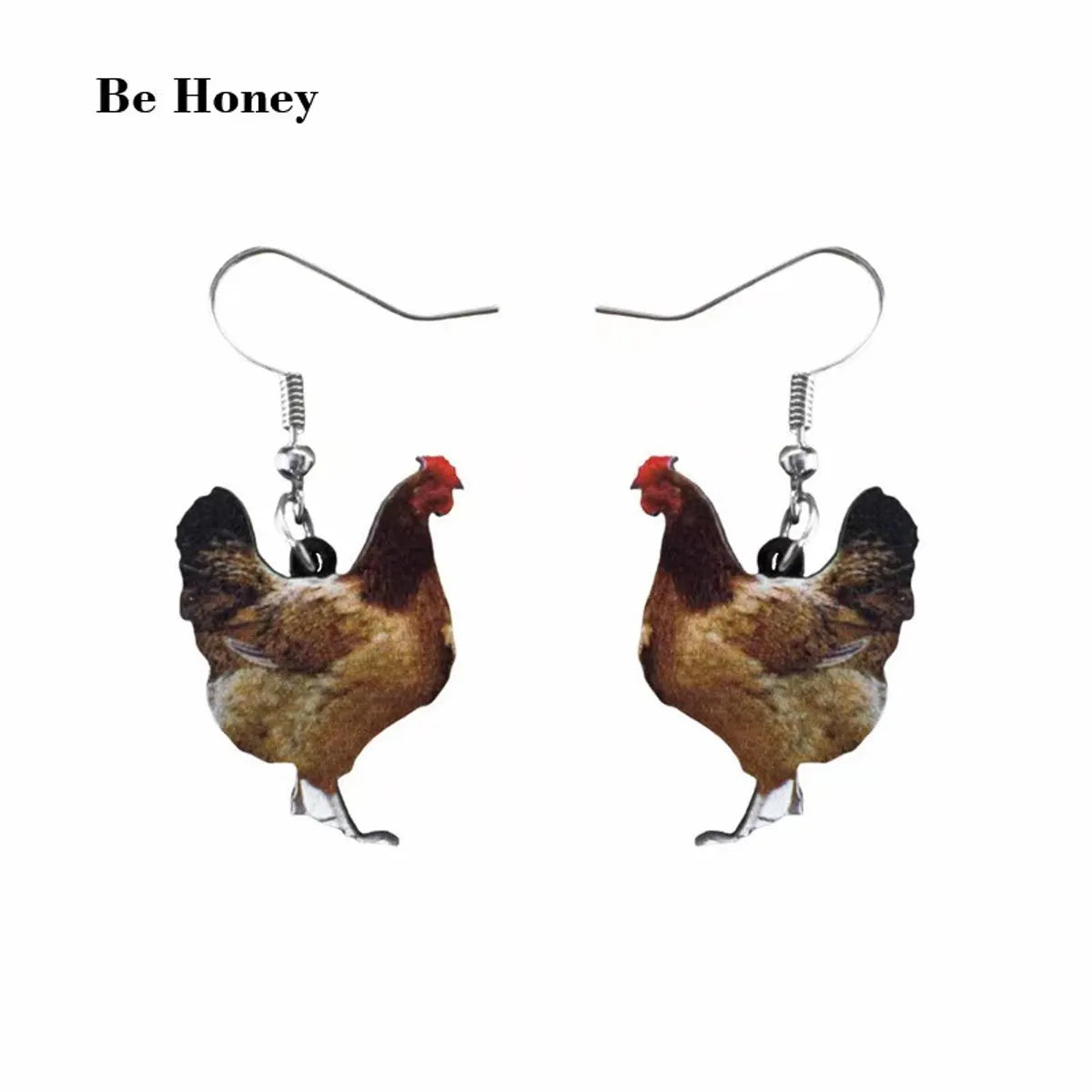 1 Pair Simple Style Chicken Stoving Varnish Arylic Ear Hook