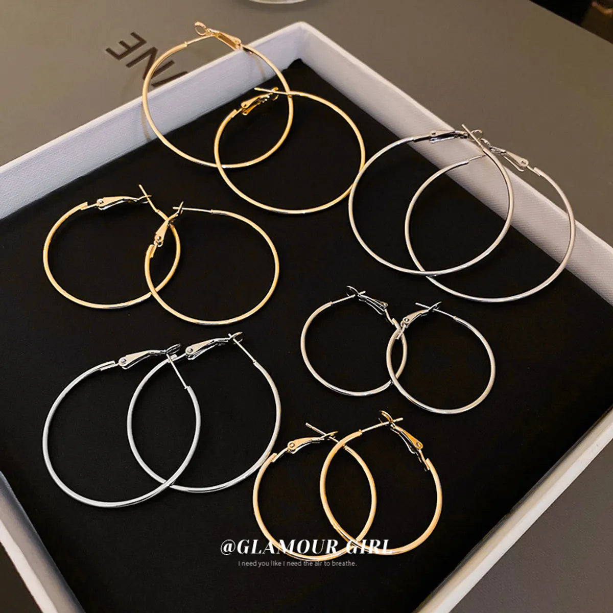 1 Pair Simple Style Circle Alloy Women's Hoop Earrings