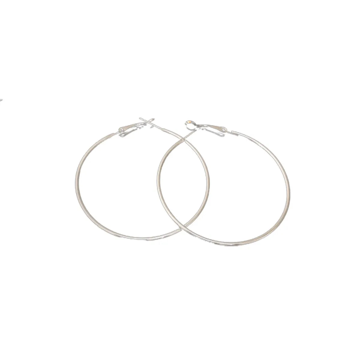 1 Pair Simple Style Circle Alloy Women's Hoop Earrings