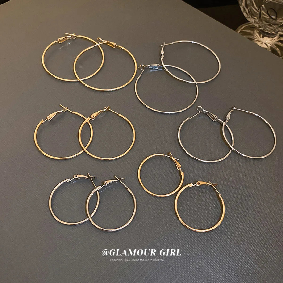 1 Pair Simple Style Circle Alloy Women's Hoop Earrings