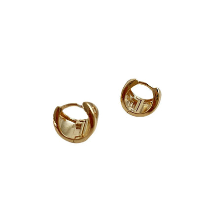 1 Pair Simple Style Circle Metal Women's Hoop Earrings