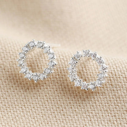 1 Pair Simple Style Circle Plating Inlay Copper Zircon Ear Studs