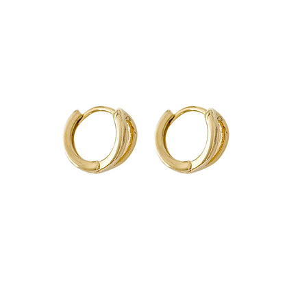 1 Pair Simple Style Circle Polishing Copper Hoop Earrings