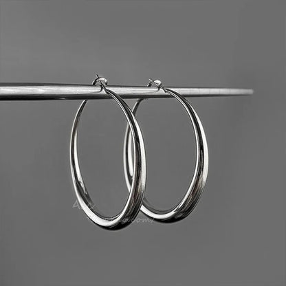 1 Pair Simple Style Circle Spray Paint Metal Earrings