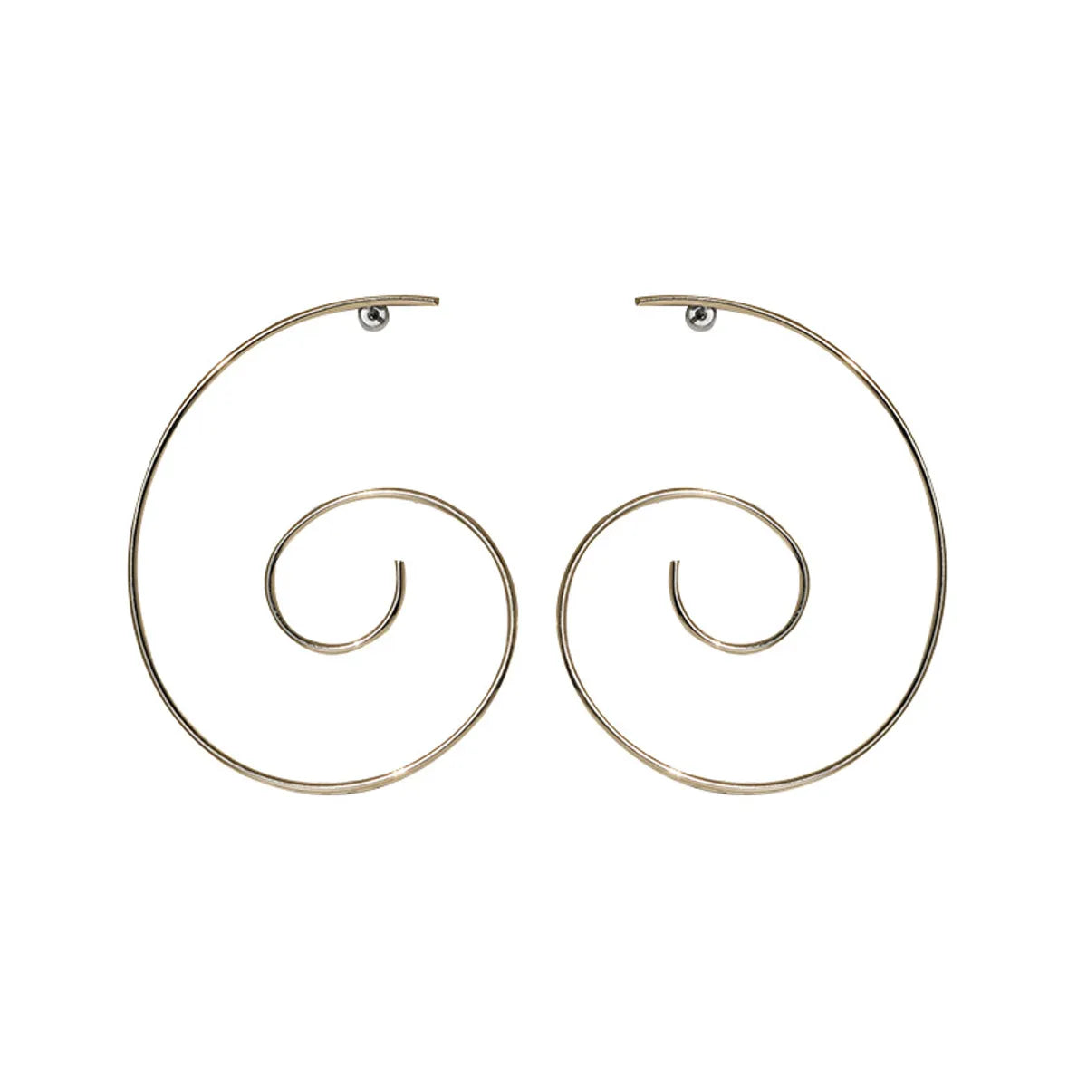 1 Pair Simple Style Circle Titanium Steel Ear Studs