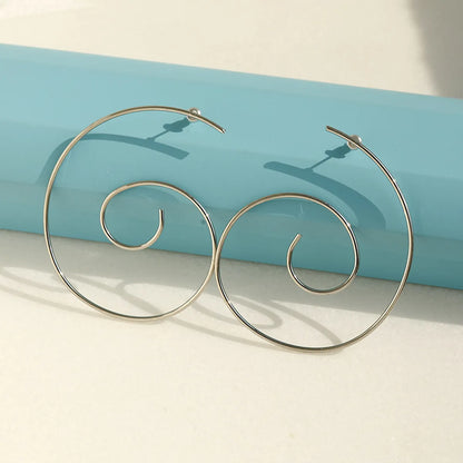 1 Pair Simple Style Circle Titanium Steel Ear Studs