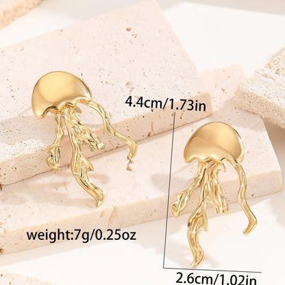 1 Pair Simple Style Classic Style Animal Ocean Plating Titanium Steel 18K Gold Plated Ear Studs