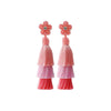 1 Pair Simple Style Classic Style Bow Knot Patchwork Cotton Drop Earrings