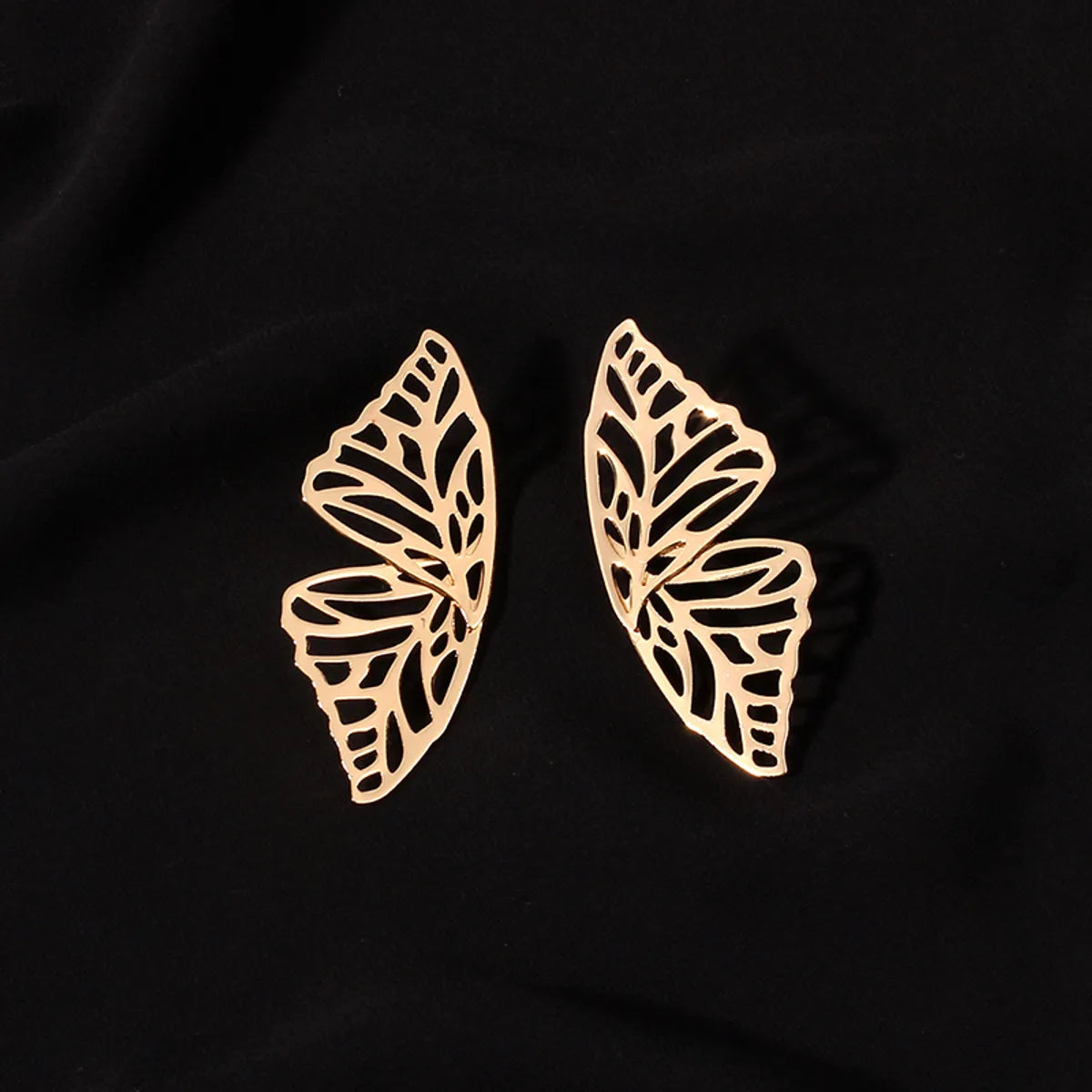 1 Pair Simple Style Classic Style Butterfly Plating Copper K Gold Plated Ear Studs