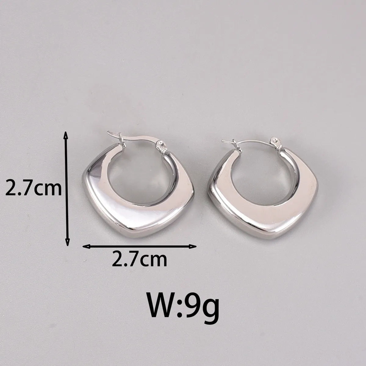 1 Pair Simple Style Classic Style C Shape Plating 304 Stainless Steel Titanium Steel 18K Gold Plated Ear Studs