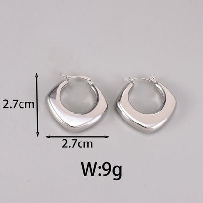 1 Pair Simple Style Classic Style C Shape Plating 304 Stainless Steel Titanium Steel 18K Gold Plated Ear Studs