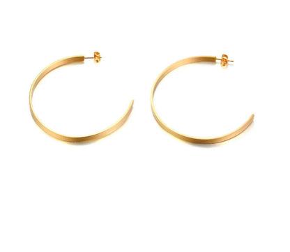 1 Pair Simple Style Classic Style C Shape Plating Titanium Steel Gold Plated Ear Studs