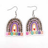 1 Pair Simple Style Classic Style Cartoon Character Letter Patchwork Arylic Drop Earrings