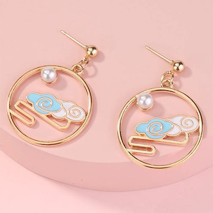 1 Pair Simple Style Classic Style Color Block Alloy Drop Earrings