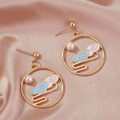 1 Pair Simple Style Classic Style Color Block Alloy Drop Earrings