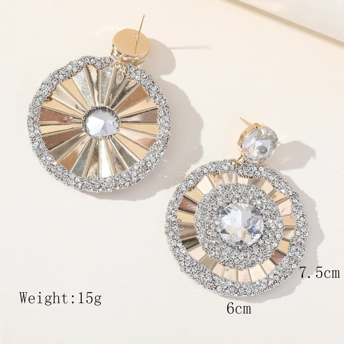 1 Pair Simple Style Classic Style Color Block Alloy Drop Earrings