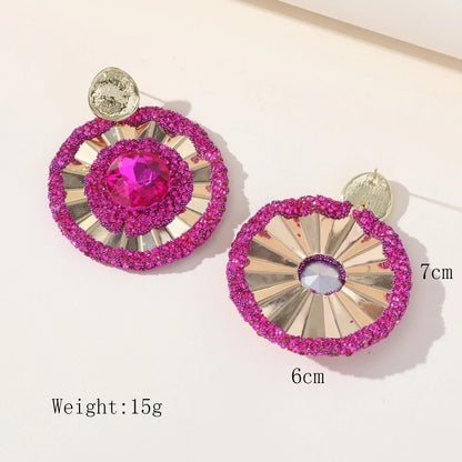 1 Pair Simple Style Classic Style Color Block Alloy Drop Earrings