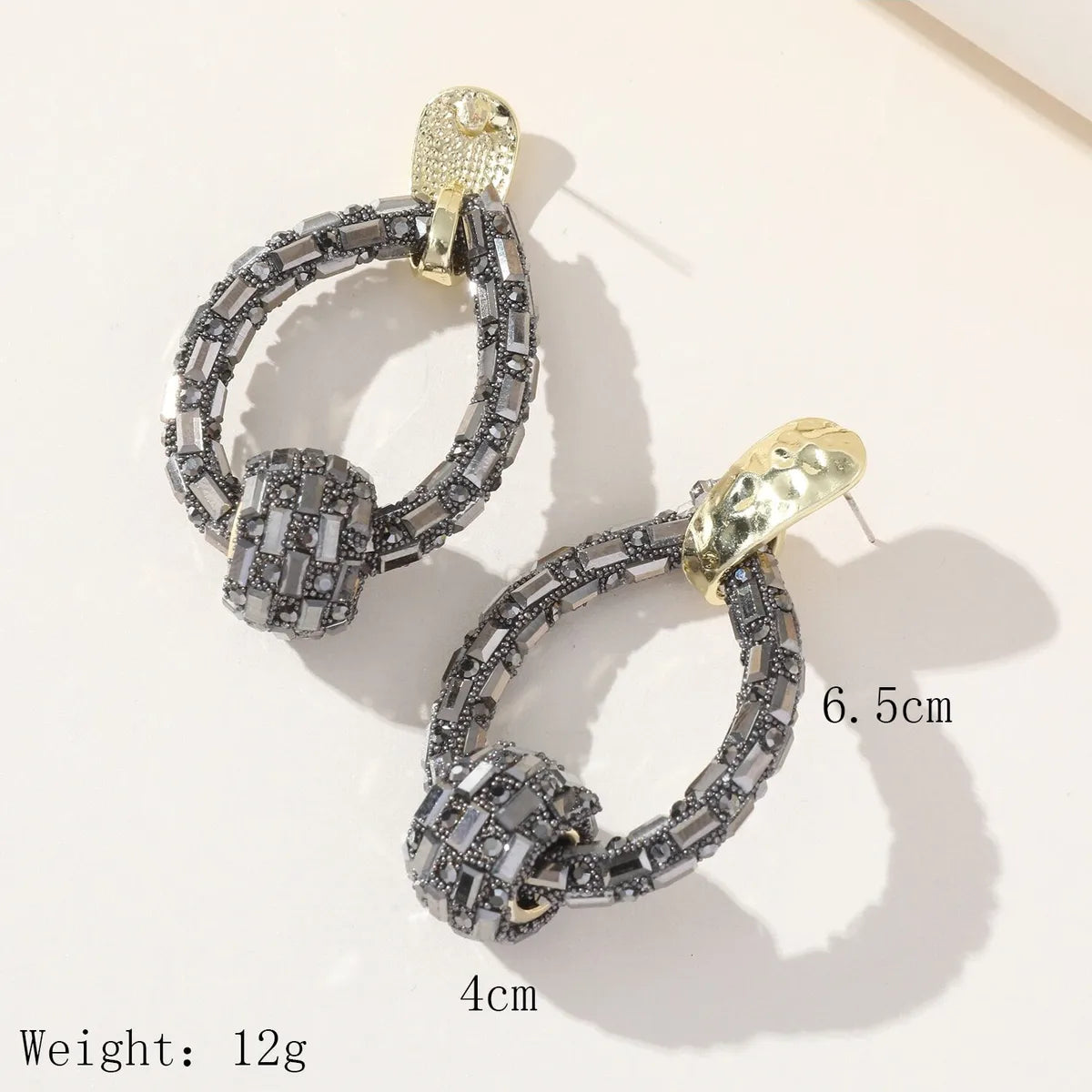 1 Pair Simple Style Classic Style Color Block Alloy Drop Earrings