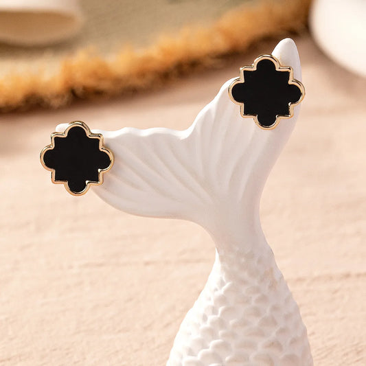 1 Pair Simple Style Classic Style Color Block Alloy Ear Studs