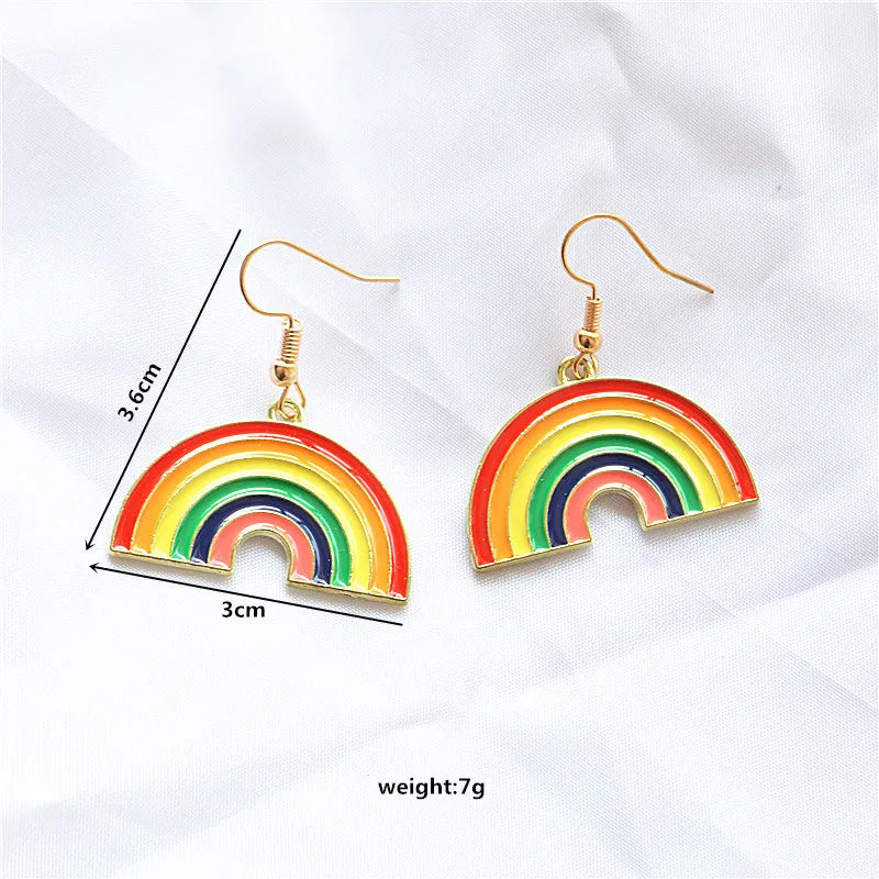 1 Pair Simple Style Classic Style Color Block Plating Arylic Metal Gold Plated Silver Plated Drop Earrings