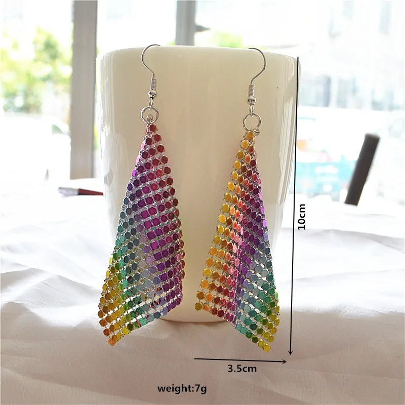 1 Pair Simple Style Classic Style Color Block Plating Arylic Metal Gold Plated Silver Plated Drop Earrings