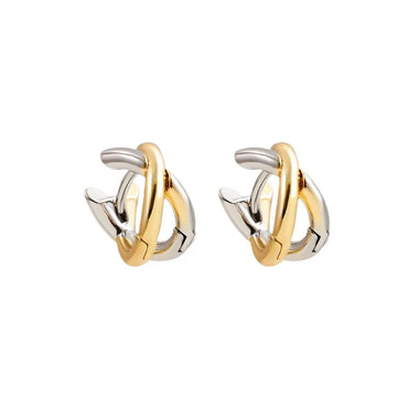 1 Pair Simple Style Classic Style Color Block Plating Copper Gold Plated Ear Studs