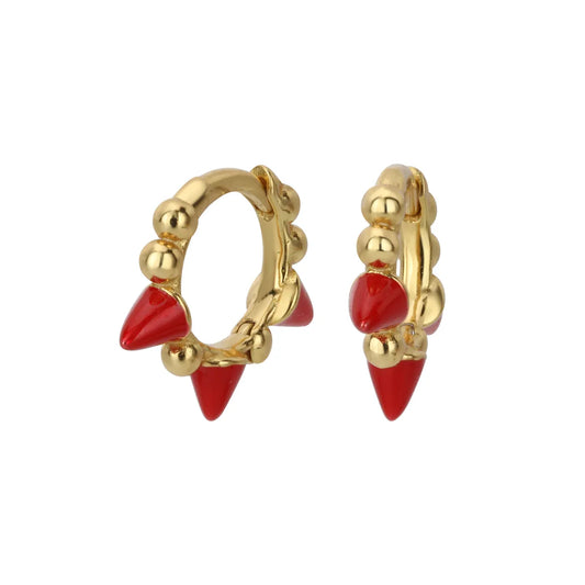 1 Pair Simple Style Classic Style Color Block Plating Sterling Silver Gold Plated Earrings