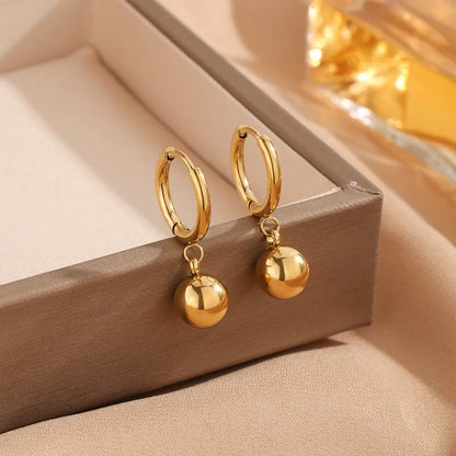 1 Pair Simple Style Classic Style Commute Geometric Plating 304 Stainless Steel 18K Gold Plated Drop Earrings