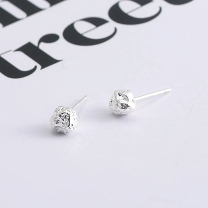 1 Pair Simple Style Classic Style Commute Geometric Plating Sterling Silver Ear Studs