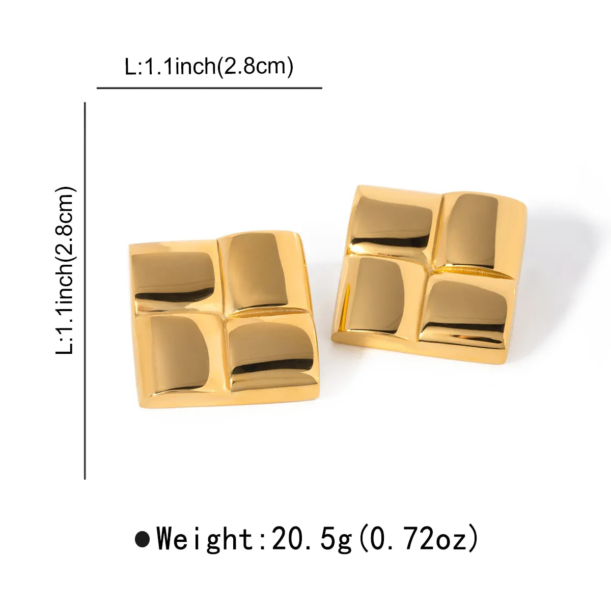 1 Pair Simple Style Classic Style Commute Geometric Solid Color Alloy Ear Studs