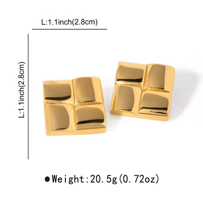 1 Pair Simple Style Classic Style Commute Geometric Solid Color Alloy Ear Studs