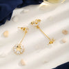 1 Pair Simple Style Classic Style Dandelion Inlay Copper Zircon 18K Gold Plated Drop Earrings