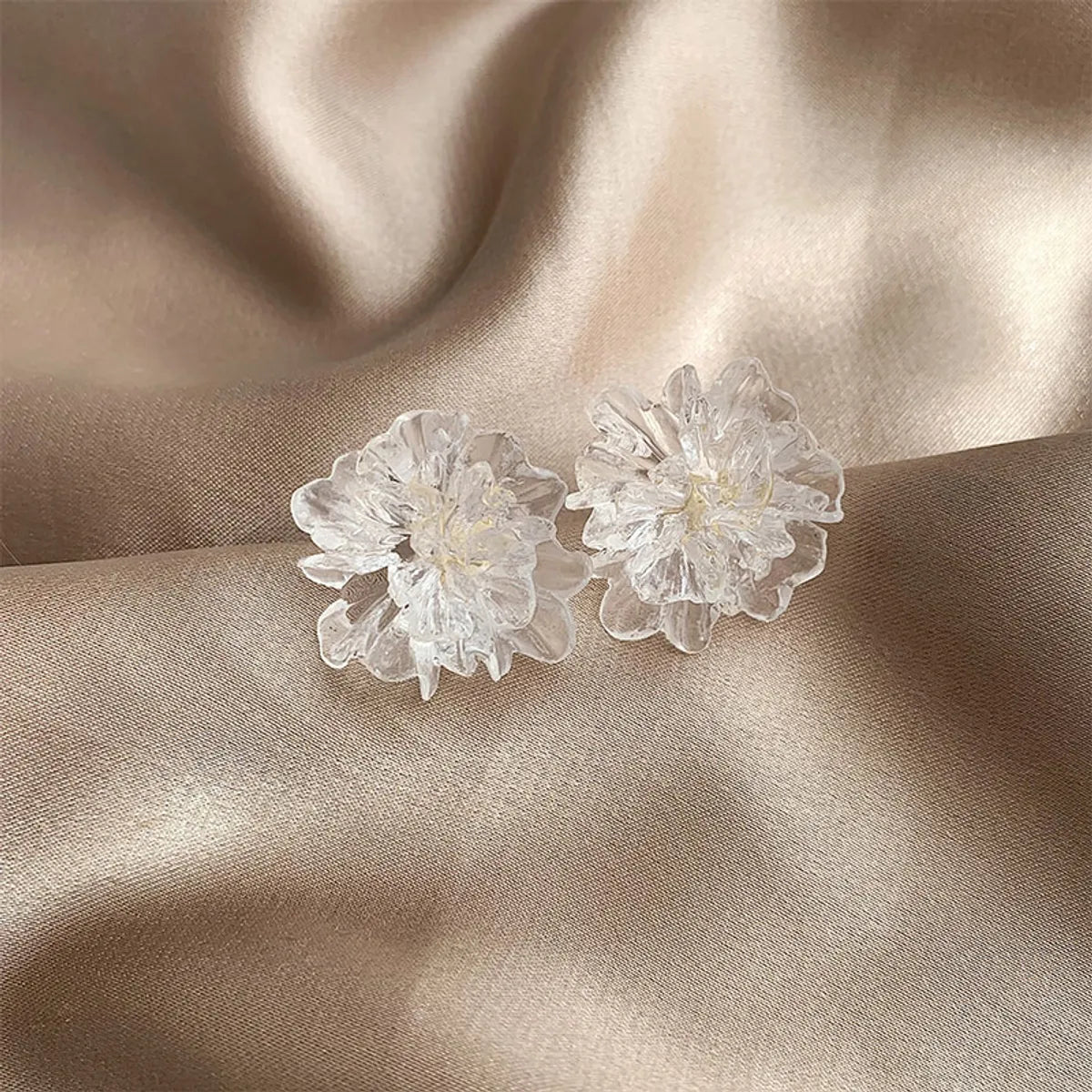 1 Pair Simple Style Classic Style Flower Alloy Ear Studs