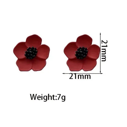 1 Pair Simple Style Classic Style Flower Alloy Ear Studs