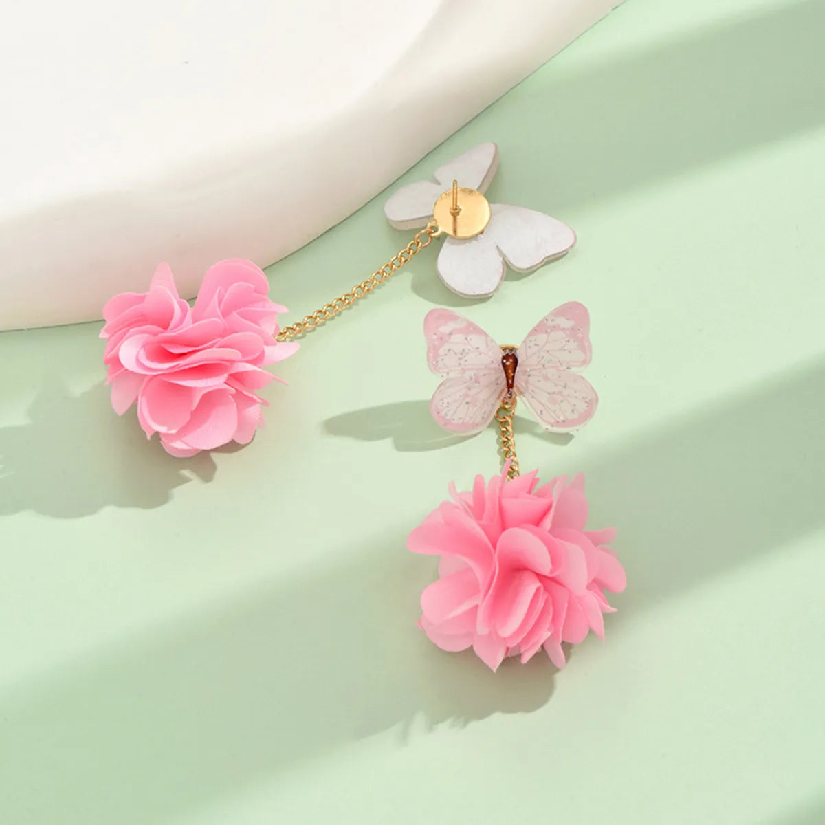 1 Pair Simple Style Classic Style Flower Flowers Arylic Drop Earrings