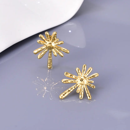 1 Pair Simple Style Classic Style Flower Inlay 304 Stainless Steel Titanium Steel Rhinestones 18K Gold Plated Rose Gold Plated Ear Studs