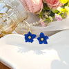 1 Pair Simple Style Classic Style Flower Iron Ear Studs