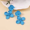 1 Pair Simple Style Classic Style Flower Patchwork Zinc Alloy Drop Earrings