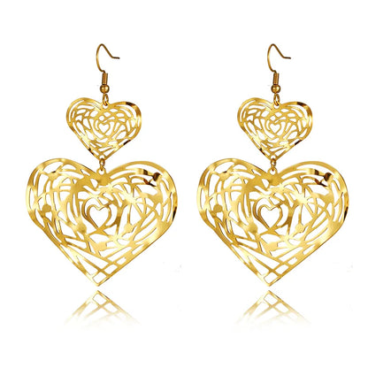 1 Pair Simple Style Classic Style Flower Plating 304 Stainless Steel 304 Stainless Steel 14K Gold Plated Drop Earrings