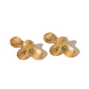 1 Pair Simple Style Classic Style Flower Plating 304 Stainless Steel 18K Gold Plated Ear Studs