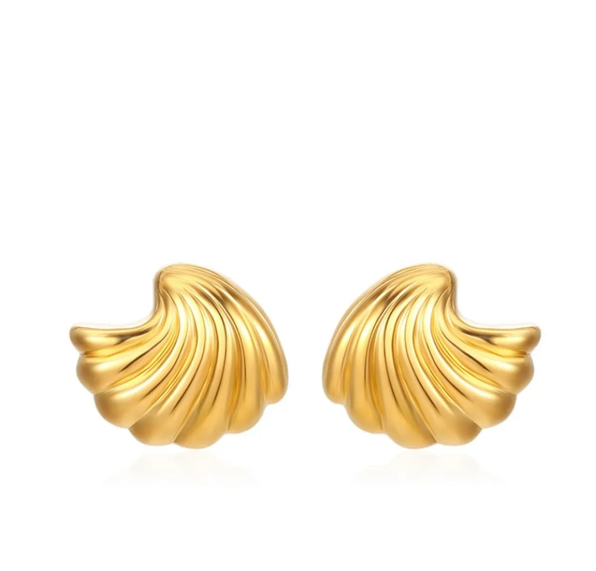 1 Pair Simple Style Classic Style Flower Plating 304 Stainless Steel Titanium Steel 18K Gold Plated Ear Studs