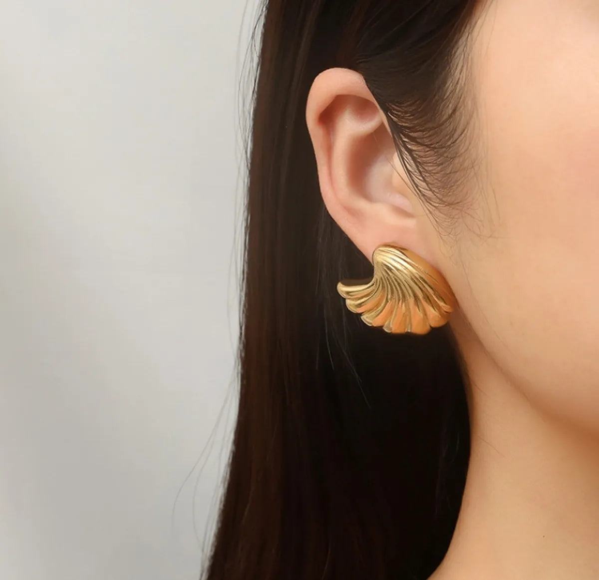 1 Pair Simple Style Classic Style Flower Plating 304 Stainless Steel Titanium Steel 18K Gold Plated Ear Studs