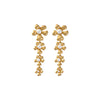 1 Pair Simple Style Classic Style Flower Plating Imitation Pearl Alloy Gold Plated Drop Earrings