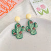 1 Pair Simple Style Classic Style Flower Printing Arylic Drop Earrings