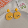 1 Pair Simple Style Classic Style Flower Printing Arylic Drop Earrings