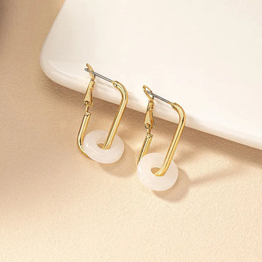 1 Pair Simple Style Classic Style Geometric Alloy Earrings