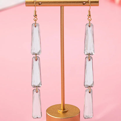 1 Pair Simple Style Classic Style Geometric Arylic Drop Earrings